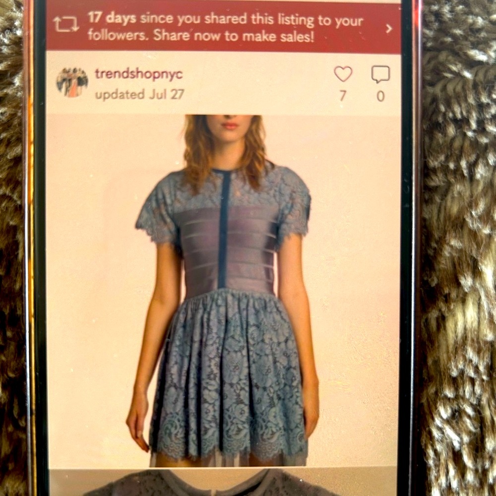French Connection Bonfire Blue Mini Dress